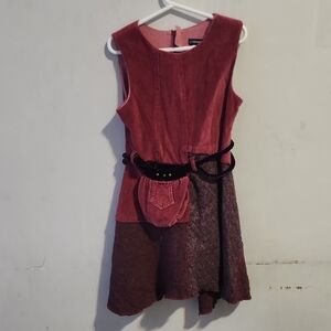 Jean Bourget Pink and Black Kids Casual Dress